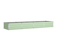 Qnhdfrt Galvanized Steel Raised Garden Bed, Pastel Green, 12.6x3.3x1.5 ft