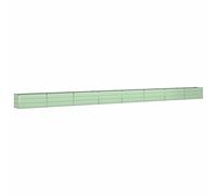 Qnhdfrt Galvanized Steel Rectangular Garden Planter, Pastel Green | Spacious 770x50x45 cm outdoor flower box designed for growing vegetables and plants on patios, balconies, and backyards.