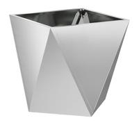 Qnhdfrt Galvanized Steel Square Garden Planter, 40x40x40 cm, Silver