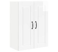 Qnhdfrt Glossy White Engineered Wood Kitchen Wall Cabinet with 2 Doors