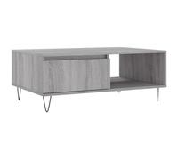 Qnhdfrt Gray Engineered Wood Coffee Table with Iron Legs