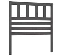 Qnhdfrt Gray Solid Pine Wood Headboard, 106x4x100 cm