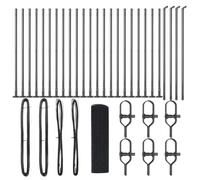 Qnhdfrt Gray Steel Garden Fence Border, 50m x 40cm