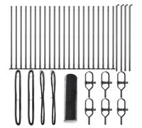 Qnhdfrt Gray Steel Outdoor Fence Post Kit, 5000x80 cm