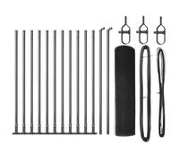 Qnhdfrt Gray Steel & PVC Garden Fence Kit, 25m x 40cm
