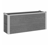 Qnhdfrt Gray WPC & Aluminum Open Bottom Raised Garden Bed