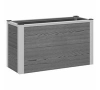 Qnhdfrt Gray WPC & Aluminum Raised Garden Bed with Open Bottom
