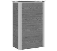 Qnhdfrt Gray WPC & Aluminum Raised Garden Bed with Removable Trellis