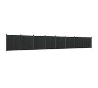Qnhdfrt Gray WPC and Aluminum Garden Fence Panel, 1391x186 cm