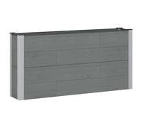 Qnhdfrt Gray WPC Composite Raised Garden Bed, 150x30x72 cm