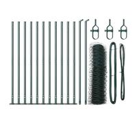 Qnhdfrt Green PVC Coated Steel Fence Post, 2500x3.2x60 cm