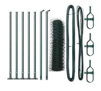 Qnhdfrt Green PVC Coated Steel Garden Fence with Posts, 10m x 40cm
