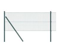 Qnhdfrt Green Steel & PVC Garden Fence Set with 26 Posts