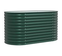 Qnhdfrt Green Steel Raised Garden Bed with Legs, 160x80x81 cm