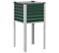 Qnhdfrt Green Steel Tall Square Garden Planter, 45x45x88 cm