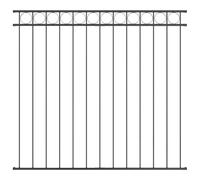 Qnhdfrt Grey Steel Garden Fence Panel, 170 x 150 cm Privacy Screen