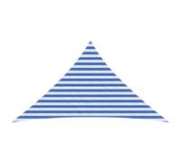 Qnhdfrt HDPE Triangular Sun Shade Sail, 2.5x2.5x3.5m, Blue and White