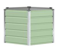 Qnhdfrt Hexagonal Steel Raised Garden Bed, Pastel Green, 129x129x75cm | Designed for growing vegetables, flowers, and herbs in outdoor spaces like your backyard, garden, or patio.