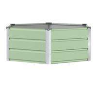 Qnhdfrt Hexagonal Steel Raised Garden Bed, Pastel Green | Spacious 129 x 129 x 45 cm outdoor container for growing vegetables, flowers, and herbs in yards and patios.