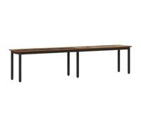 Qnhdfrt Industrial Engineered Wood Dining Bench with Metal Legs | Measures 78.7 x 13.8 x 17.7 inches, this rectangular antique wood seat is ideal for kitchen and living room spaces.