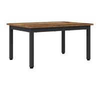 Qnhdfrt Industrial Rectangle Wood and Metal Coffee Table, 70x50x36 cm