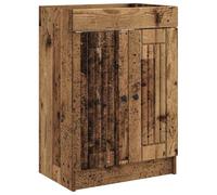 Qnhdfrt Industrial Under Sink Bathroom Cabinet, Engineered Wood