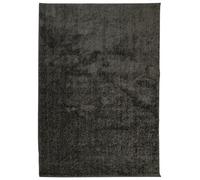 Qnhdfrt ISTAN Tapis à poils longs, anthracite, brillant, 140 x 200 cm, en 100 % polyester, avec hauteur des poils de 30 mm et dos en gel antidérapant, sûr, pour salon, chambre à coucher, bureau
