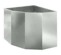 Qnhdfrt Jardinière d'angle en Acier Galvanisé 60 x 60 x 50 cm, Bac à Fleurs Extérieur pour Jardin, Terrasse et Patio, Pot de Fleurs de Coin Moderne Argent, Assemblage Facile
