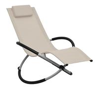Qnhdfrt Kids Folding Steel & Textilene Lounge Chair with Cushion, Gray