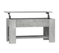 Qnhdfrt Lift Top Coffee Table, Concrete Gray Engineered Wood, 101x49x52cm