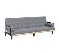 Qnhdfrt Light Gray 2-Seater Convertible Sleeper Sofa Bed with Armrests