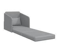 Qnhdfrt Light Gray Fabric Convertible Sleeper Chair with Metal Frame