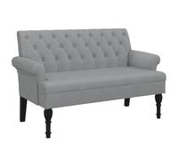 Qnhdfrt Light Gray Fabric Upholstered 2-Seater Bench