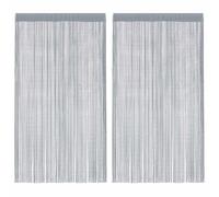 Qnhdfrt Light Gray Polyester String Curtains, 2-Pack