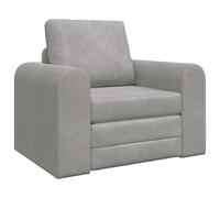 Qnhdfrt Light Gray Velvet Convertible Sleeper Chair Sofa Bed