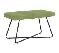 Qnhdfrt Light Green Velvet Upholstered Bench with Metal Legs
