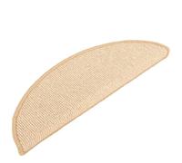 Qnhdfrt Lot de 15 tapis d'escalier, 56 x 17 cm, semi-circulaires, crème, en 100 % polypropylène, avec dessous antidérapant et ruban adhésif double face pour marches d'escalier, camping-car et design