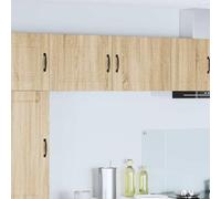Qnhdfrt Lot de 2 armoires murales de cuisine - Chêne Sonoma - 50 x 31 x 40 cm - Matériau bois avec étagère et 2 portes - Design moderne - Robuste et durable - Pour cuisine, salon, bureau et couloir