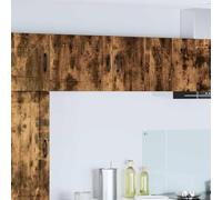 Qnhdfrt Lot de 2 armoires murales de cuisine, en bois de chêne fumé, 50 x 31 x 40 cm, design moderne, avec 2 portes et 1 étagère, durables et résistantes à l'humidité, pour cuisine, salle à manger et