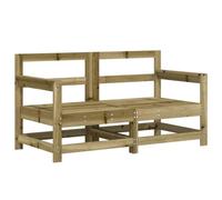 Qnhdfrt Lot de 2 canapés d'angle de jardin - 62 x 66 x 70 cm - En bois de pin imprégné en autoclave - Design à lattes - Modulaires - Pour terrasse, balcon, cour, salon
