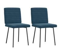Qnhdfrt Lot de 2 chaises de salle à manger, en velours, bleu, 45 x 54 x 83 cm, avec structure en métal et bois, design moderne, rembourrage confortable, pour salle à manger, cuisine, salon et plus