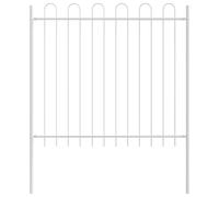 Qnhdfrt Lot de 2 clôtures de jardin en acier revêtu par pulvérisation, brise-vue pour jardin et terrasse, clôture en métal blanc pour délimitation des terrains, éléments de clôture robustes, 340 x 170
