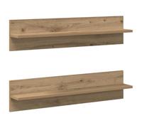 Qnhdfrt Lot de 2 étagères murales - Chêne artisanal - 80 x 11,5 x 18 cm - Matériau du bois - Design moderne - Espace de rangement sans espace de rangement - Pour chambre à coucher, cuisine, couloir