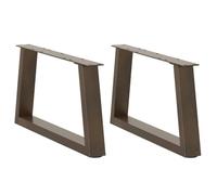 Qnhdfrt Lot de 2 pieds de table basse en forme de V en acier revêtu par pulvérisation 50 x (30-31,3) cm - Design moderne avec pieds réglables - Pour tables basses dans le salon, le couloir et la