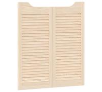 Qnhdfrt Lot de 2 Portes Saloon Battantes en Pin Massif 80x90 cm