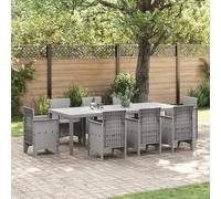 Qnhdfrt Lot de 2 tables de jardin extensibles rectangulaires en métal gris clair 100-250 x 100 x 73 cm pour jardin, terrasse, balcon, design moderne, mat résistant aux intempéries, meubles d'extérieur