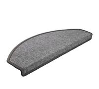 Qnhdfrt Lot de 20 tapis d'escalier, 65 x 24 x 4 cm, semi-circulaires, gris foncé, en 100 % polypropylène touffeté, antidérapants, lavables avec ruban adhésif double face pour escalier, camping-car