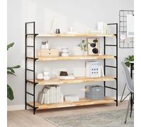 Qnhdfrt Lot de 3 étagères murales 140 x 40 x 4 cm en bois d'acacia massif non traité comme étagère flottante, design moderne avec grain naturel, étagère peu encombrante pour salon, cuisine, salle de