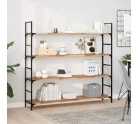 Qnhdfrt Lot de 3 étagères murales en bois d'acacia traité à l'huile - 160 x 30 x 2 cm - Étagère flottante moderne pour cuisine, salle de bain, salon, bureau