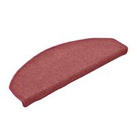 Qnhdfrt Lot de 30 tapis d'escalier semi-circulaire 65 x 24 x 4 cm Bordeaux 100 % polypropylène touffeté antidérapant lavable Ruban adhésif double face pour camping-car, couloir, loft